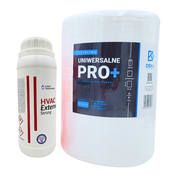 Zestaw HVAC External Strong 1L środek do klimatyzacji + czyściwo