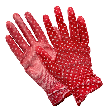 Rękawiczki ogrodnicze czerwone, rozm. 8 – lekkość, wygoda, bezpieczeństwo