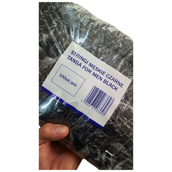 Czarne stringi męskie jednorazowe 100 szt