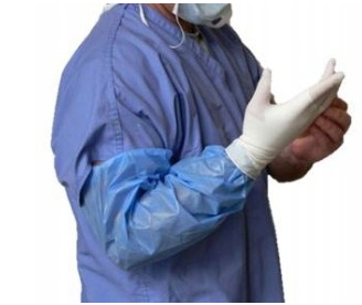 Zarękawki foliowe niebieskie jednorazowe HDPE 100 sztuk