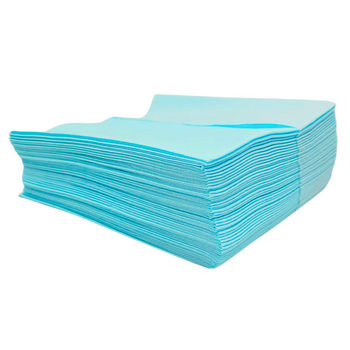 Ściereczki włókninowe cięte, turkusowe – 125 listków