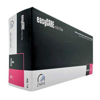 Czarne rękawiczki nitrylowe EasyCare S, 100 sztuk