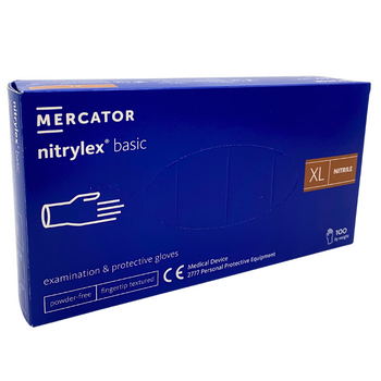 Rękawiczki nitrylowe Nitrylex Basic granatowe XL 100 szt