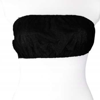 Staniki jednorazowe zabiegowe czarne – 10 szt