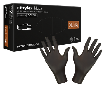 Rękawice nitrylowe gładkie czarne XL – ochrona i komfort