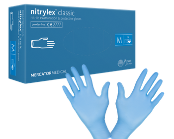 Rękawice nitrylowe Nitrylex Classic Blue niebieskie M 100 szt