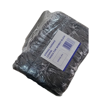 Stringi damskie czarne z włókniny jednorazowe 100 szt