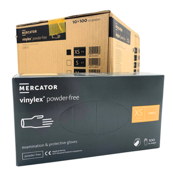 Rękawiczki winylowe bezbarwne XS – 10x100 szt